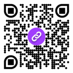Ein QR Code der zum Link zu der WebApp verweist.